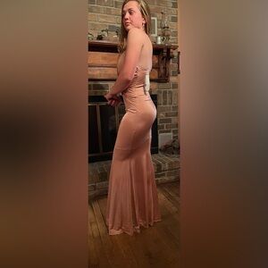 Elegant champagne rose Evening Gown